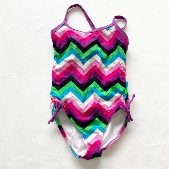 Kami Chevron Print One Piece Swimsuit size 6x - Picture 1 of 5